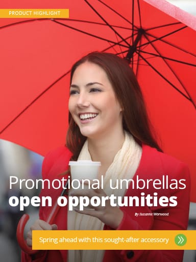 Thumbnail for amplify winter 2020 story Product Highlight: Promotional umbrellas open opportunities.