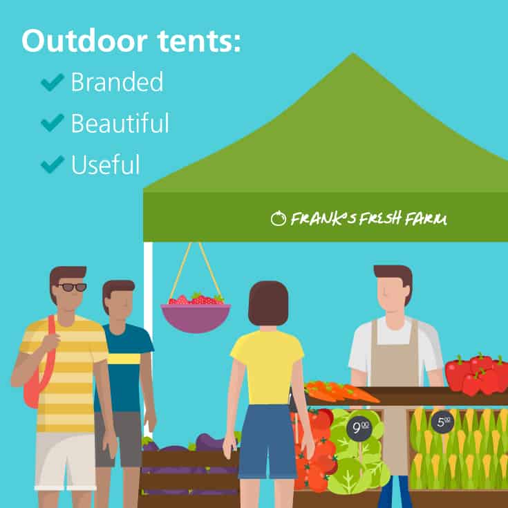 Outdoor event tents are attractive and purposeful outdoor promotional items.