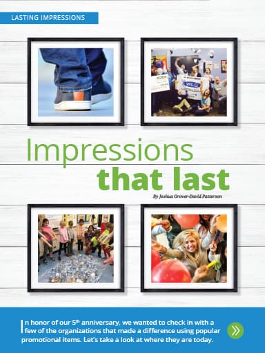 screen shot of Lasting Impression story: A look back over 5 years - memorable giveaways