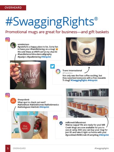 Screen Shot of Overheard story: Promotional mugs are a top giveaway item for business