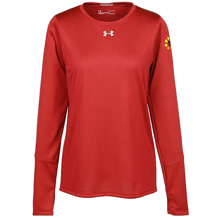 Red branded long-sleeved shirt